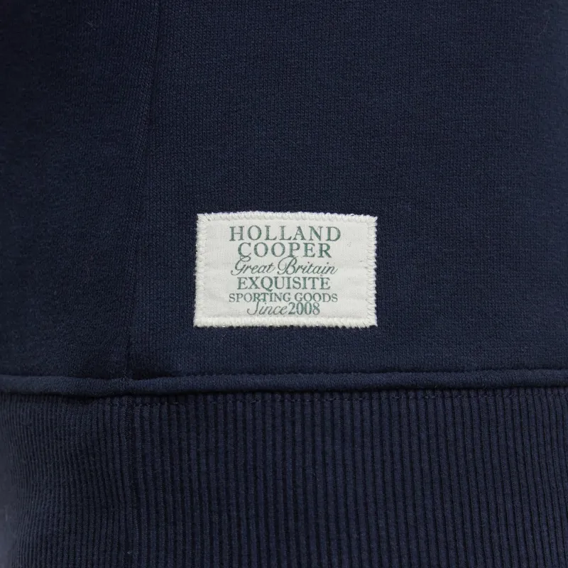 Holland Cooper Henley Crest Zip Ladies Jumper - Ink Navy-2