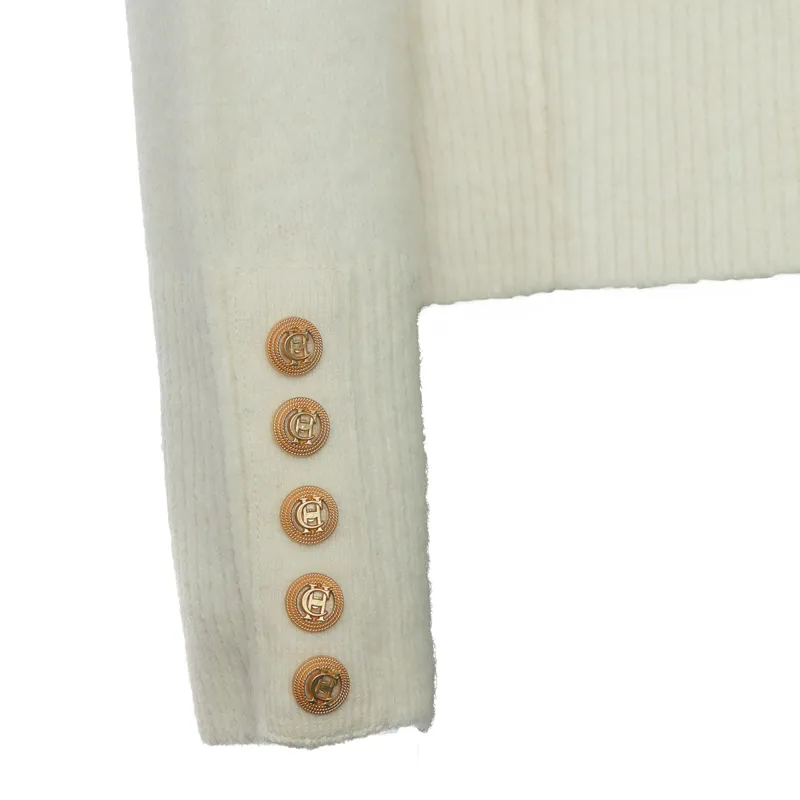 Holland Cooper Tori Half Zip Knit Ladies Jumper - Natural-3