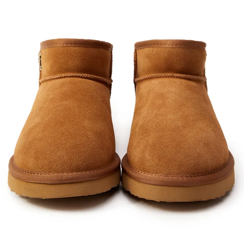 Holland Cooper Ultra Mini Shearling Boots - Tan-3