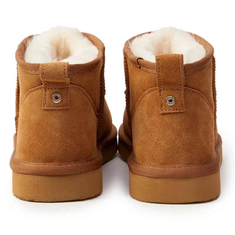 Holland Cooper Ultra Mini Shearling Boots - Tan-4