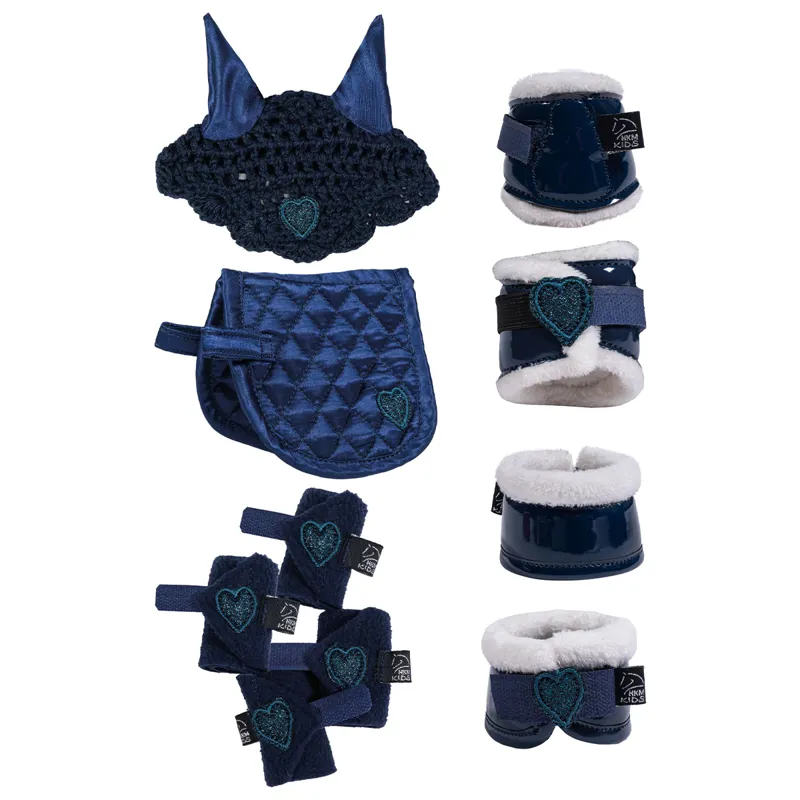 HKM Cuddle Pony Toy Riding Set - Blue