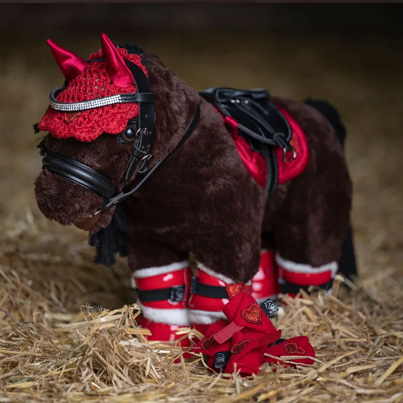 HKM Cuddle Pony Toy Riding Set - Red-2