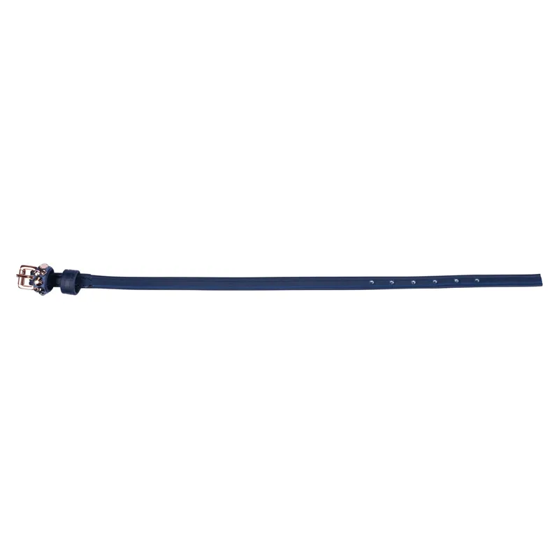 HKM Glamour Biothane Spur Straps  - Deep Blue/Rose Gold-1