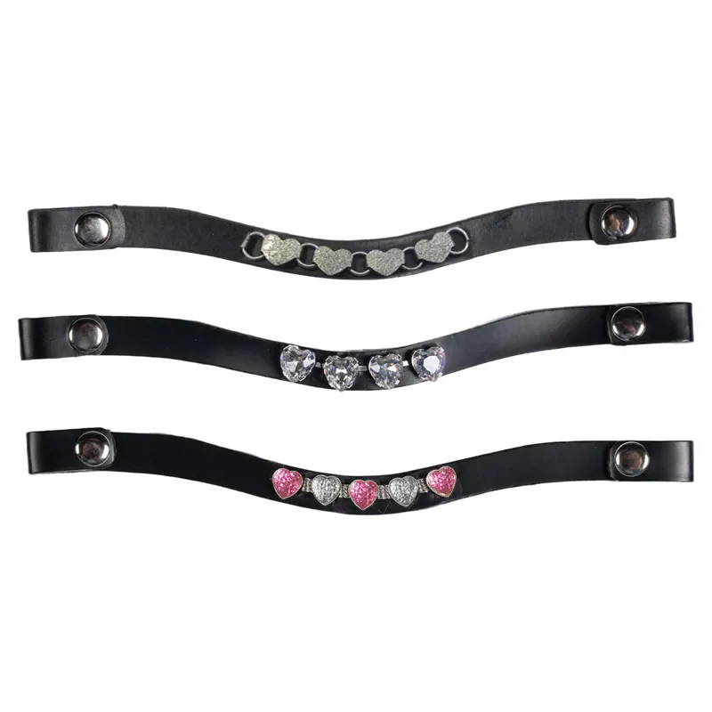 HKM Hobby Horse Browband 3 Pack - Rose/Silver
