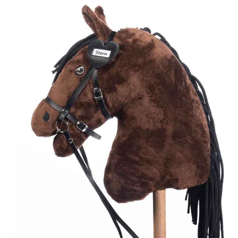 HKM Hobby Horse Bridle Name Tag - Black-4