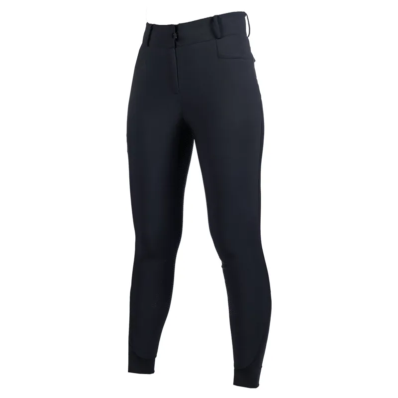 HKM Keep Warm Full Grip Womens Heated Breeches - Black-1