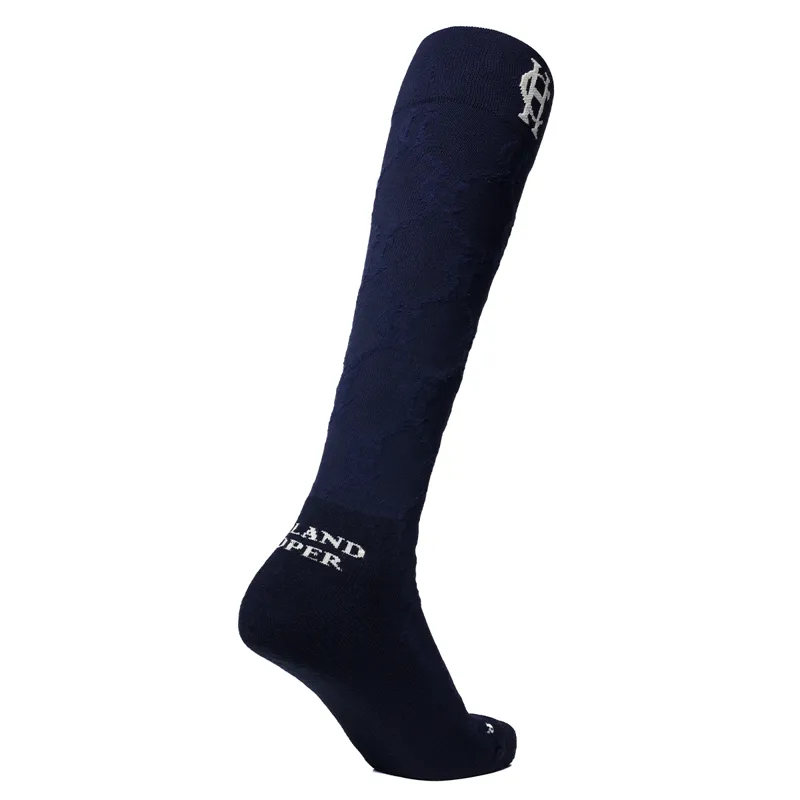 Holland Cooper Tall Riding Socks - Ink Navy-1