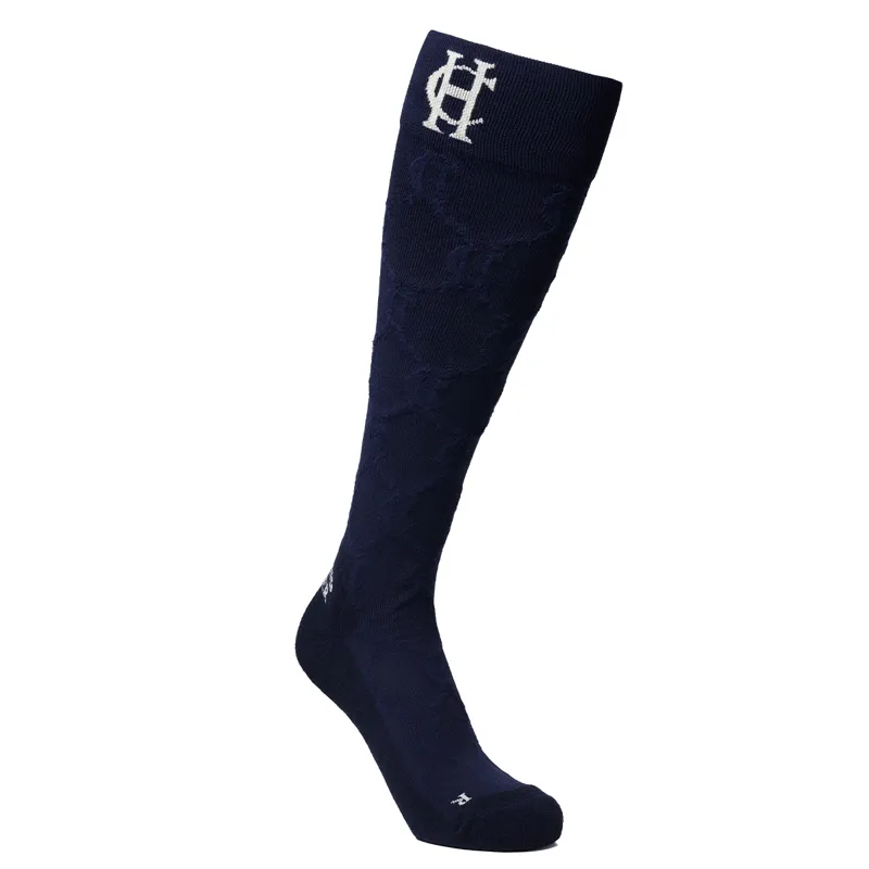 Holland Cooper Tall Riding Socks - Ink Navy-2