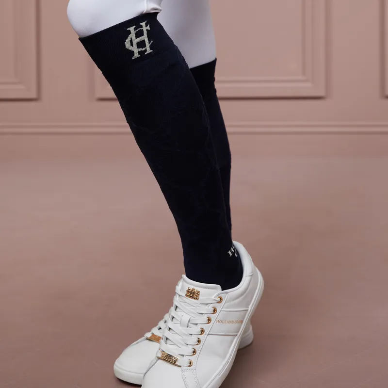 Holland Cooper Tall Riding Socks - Ink Navy-7