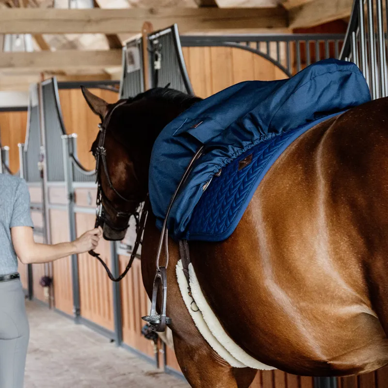 Kentucky Waterproof Show Jumping Saddle Cover - Navy-2