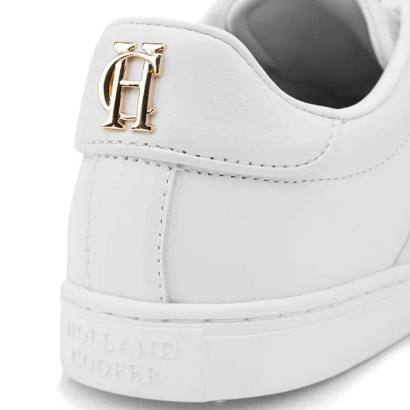 Holland Cooper Knightsbridge Ladies Court Trainers - White-3