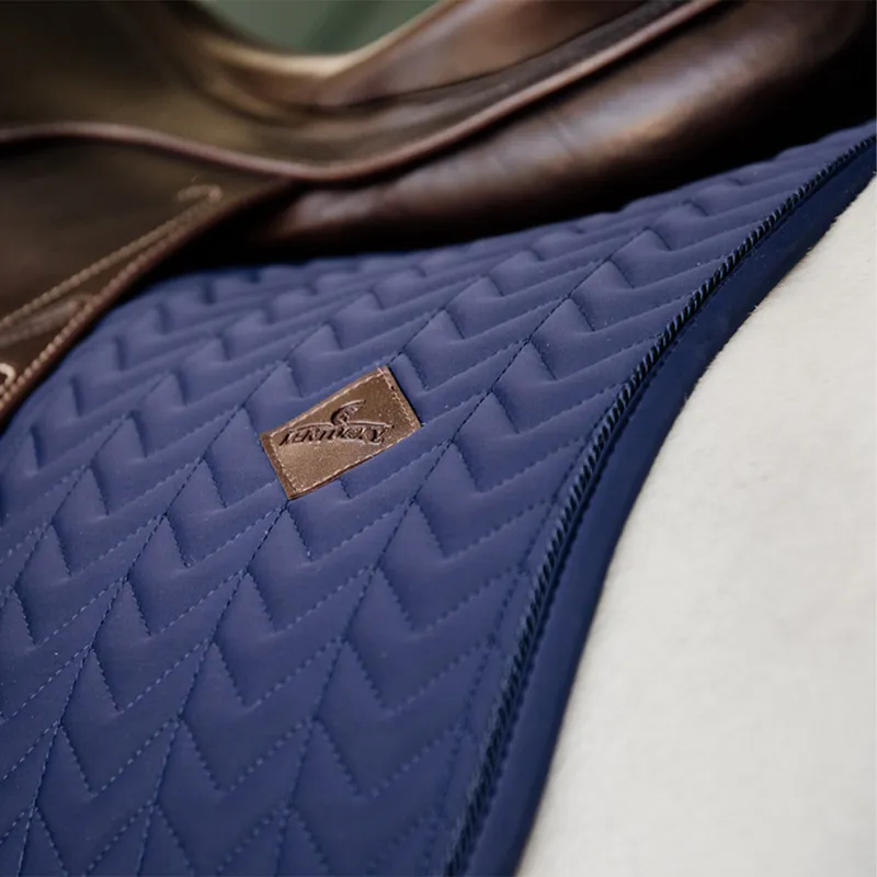 Kentucky Dressage Fishbone Saddlecloth - Navy-3