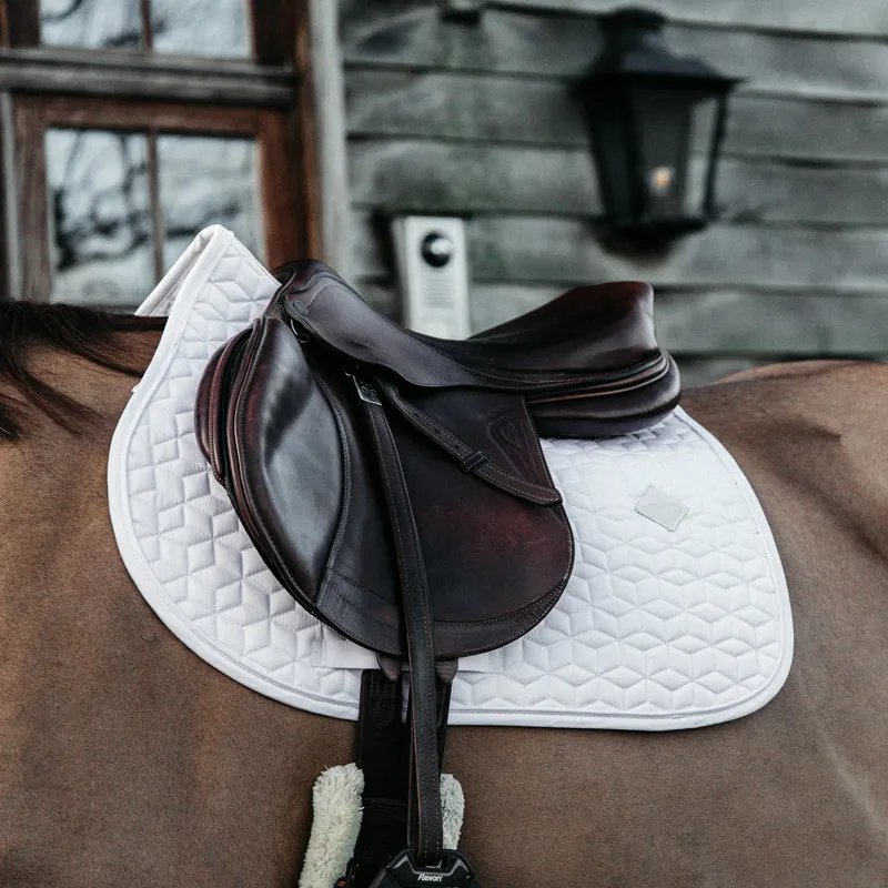 Kentucky Classic Jumping Saddlecloth - White-2