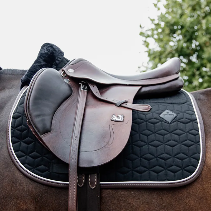 Kentucky Skin Friendly Star Quilting Saddlecloth - Black-1