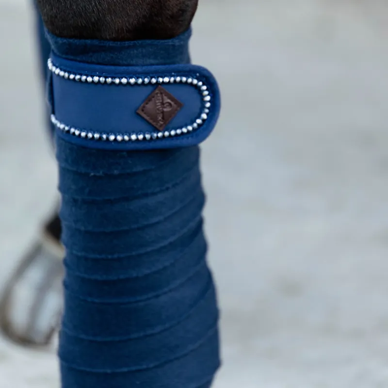 Kentucky Pearls Polar Fleece Bandages - Navy-1