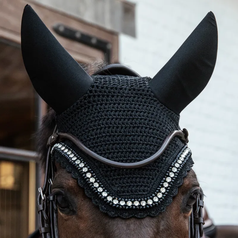 Kentucky Wellington Big Stone/Pearl Fly Veil - Black