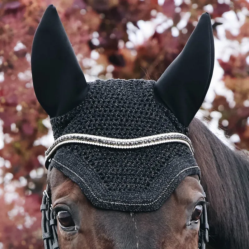 Kentucky Wellington Sparkling Fly Veil - Black