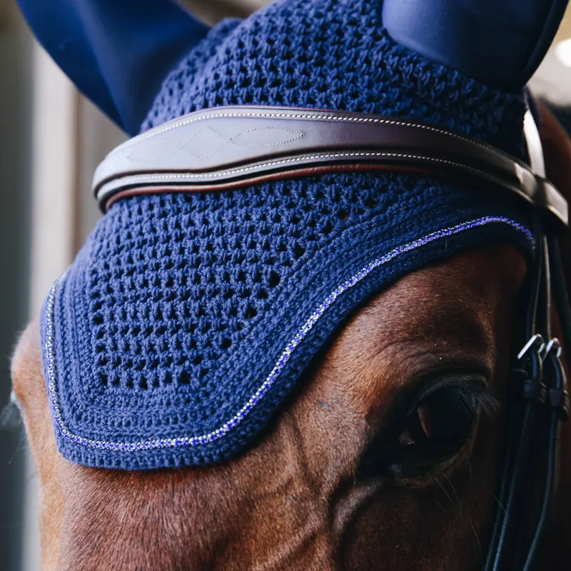 Kentucky Wellington Sparkling Fly Veil - Dark Navy