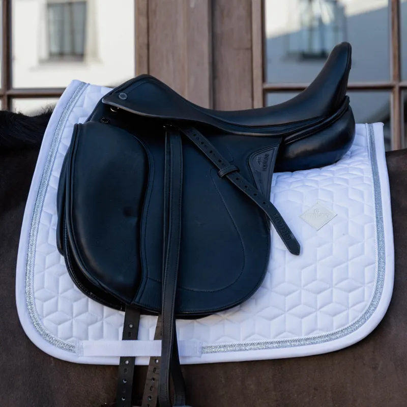 Kentucky Glitter Rope Dressage Saddlecloth - White-1