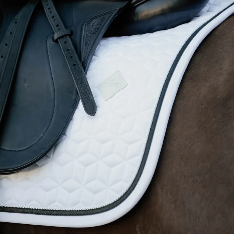 Kentucky Glitter Rope Dressage Saddlecloth - White/Black-3