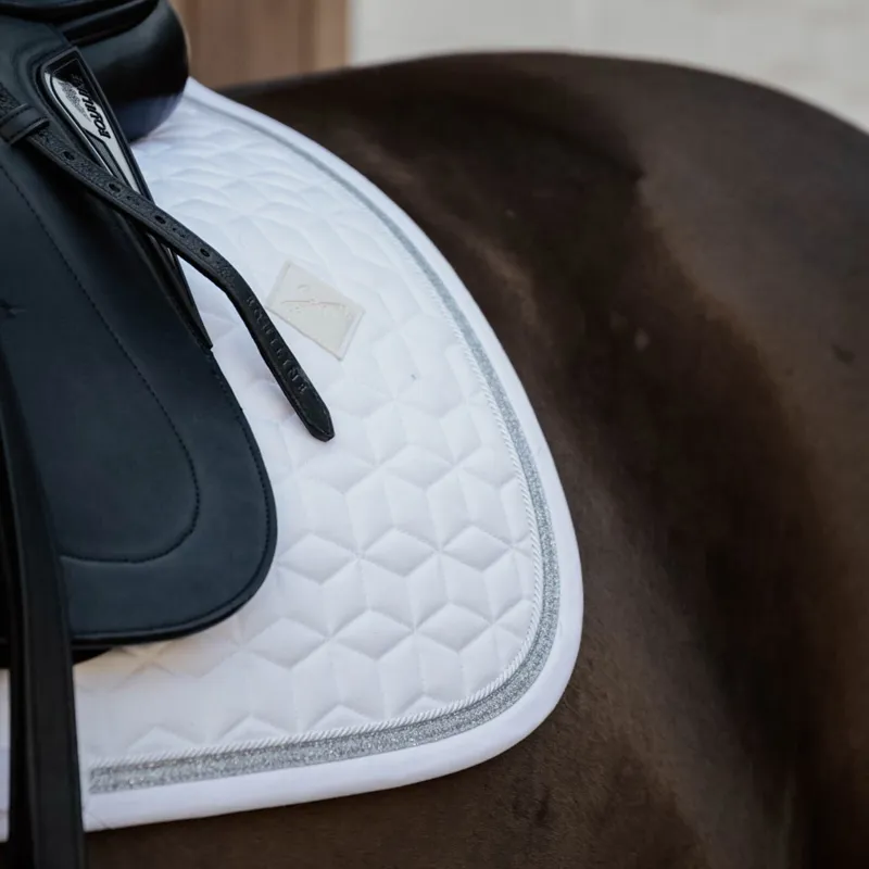 Kentucky Glitter Rope Dressage Saddlecloth - White-3