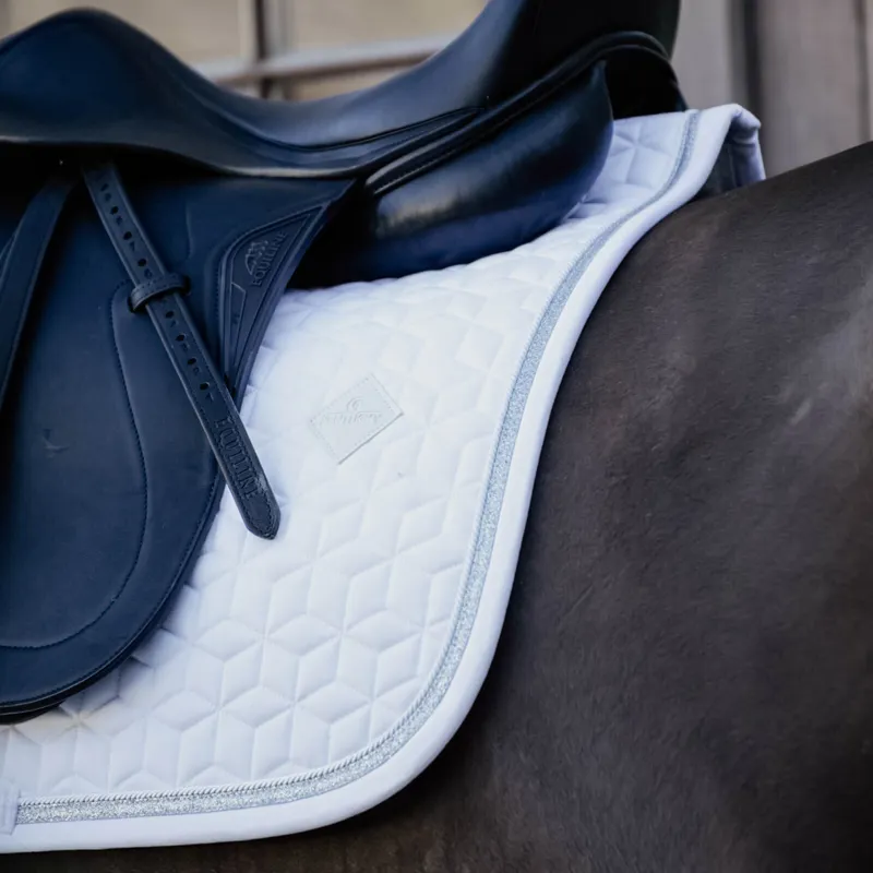 Kentucky Glitter Rope Dressage Saddlecloth - White-2