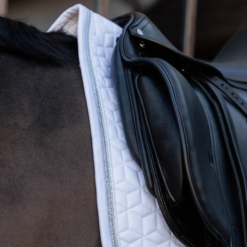 Kentucky Glitter Rope Dressage Saddlecloth - White-4