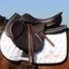 Kentucky Saddlecloth - White/Brown