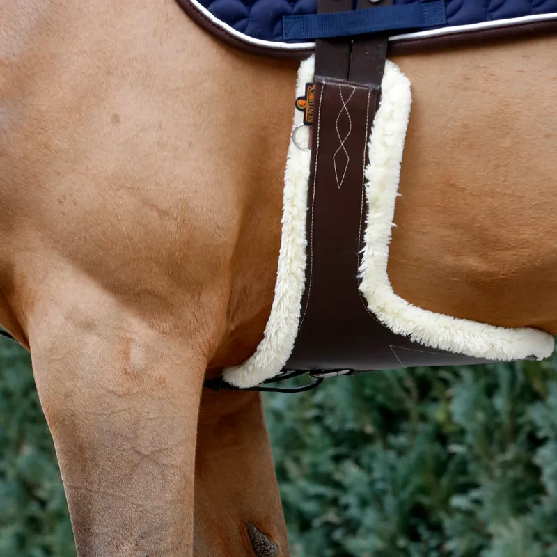 Kentucky Sheepskin Stud Girth - Brown/Natural