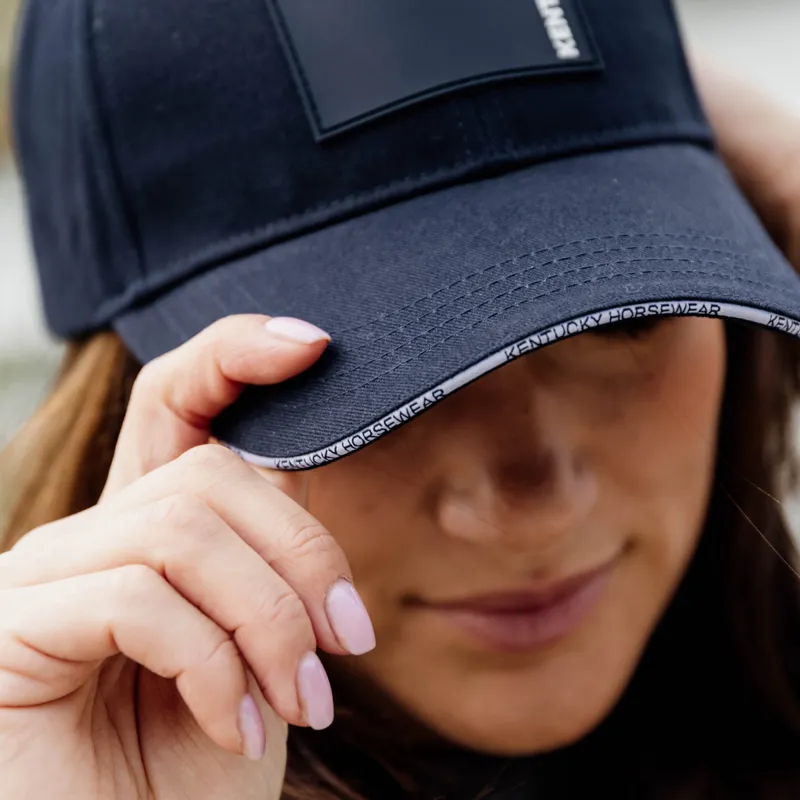 Kentucky Rubber Logo Baseball Cap - Navy-1