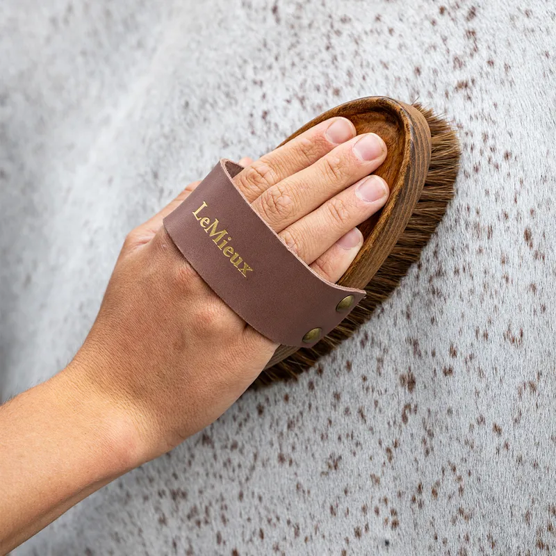 LeMieux Artisan Soft Speckled Body Brush - Brown-2