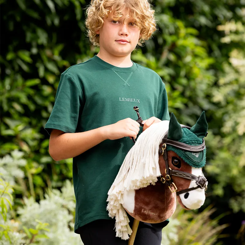 LeMieux - Hotte Anti-mouches Pour Cheval Hobby Horse - Noir Avec Paillettes - Accessoire Jouet équitation