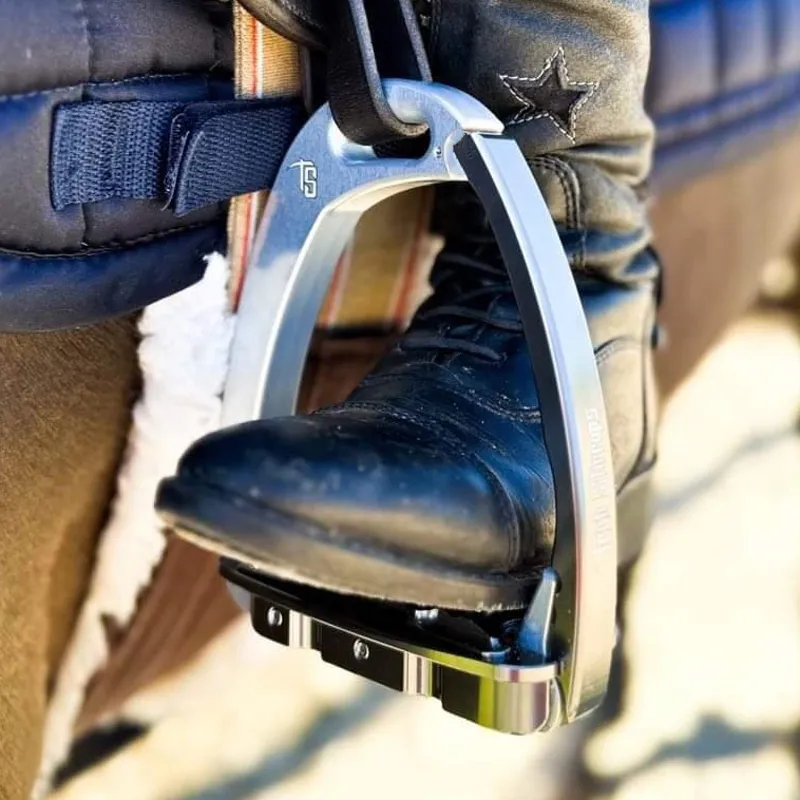 Tech Venice Children Safety Stirrups - Silver/Titanium-1