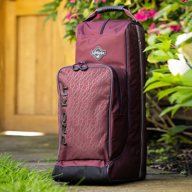 LeMieux Elite Pro Hat and Boot Bag - Burgundy-1