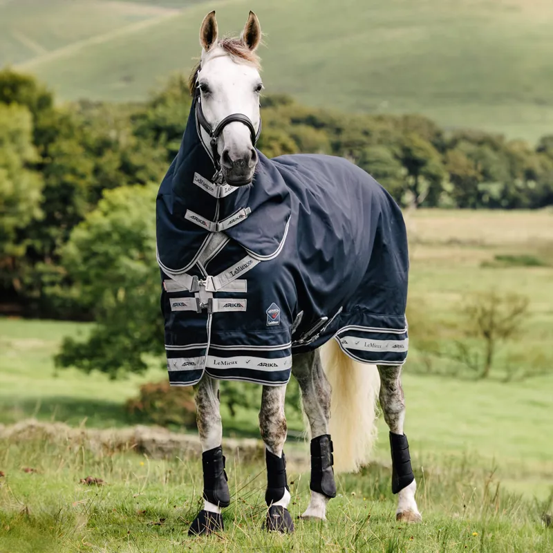 LeMieux Arika Storm-Tek 50g Detachable Neck Turnout - Navy