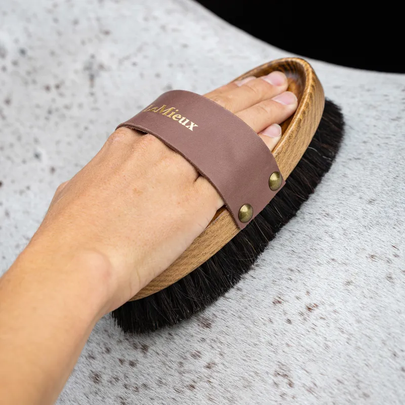 LeMieux Artisan Lambswool Body Brush - Brown-2