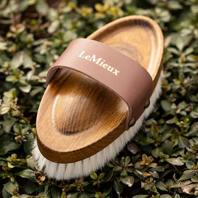 LeMieux Artisan Soft Goats Hair Body Brush - Brown-2