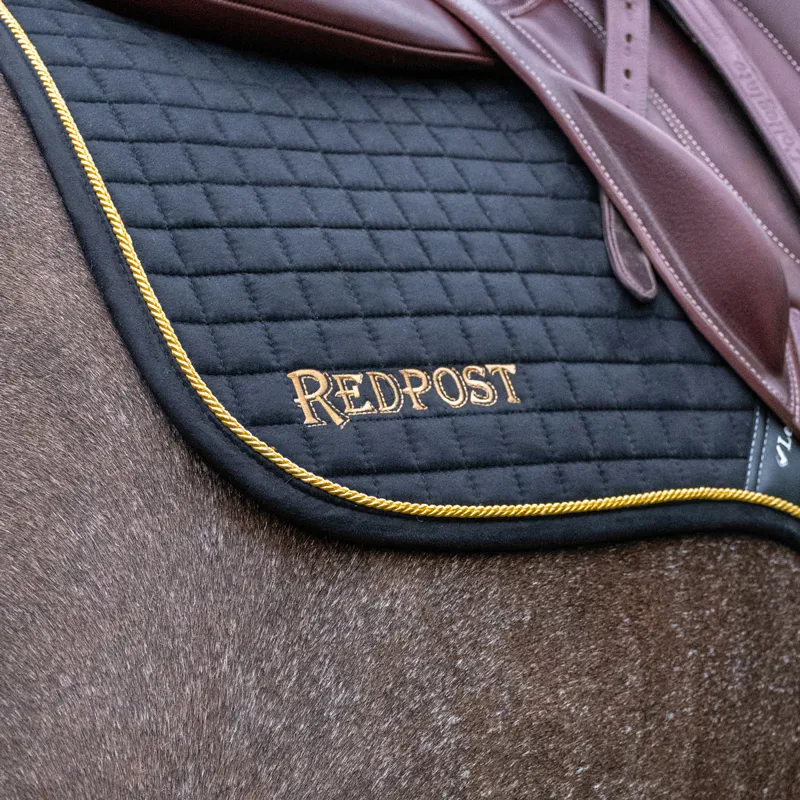 LeMieux x Redpost Suede GP Saddlecloth - Black/Gold-3