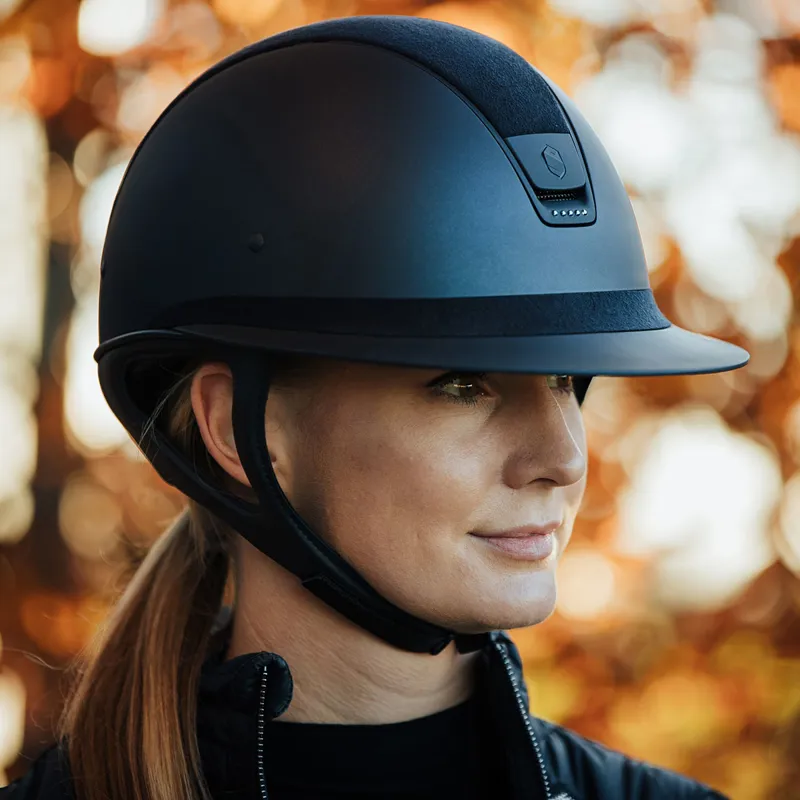 Samshield Miss Shield Limited Edition Riding Hat - Navy/Matt Blue-6