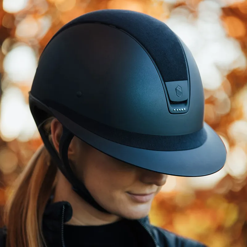 Samshield Miss Shield Limited Edition Riding Hat - Navy/Matt Blue-3