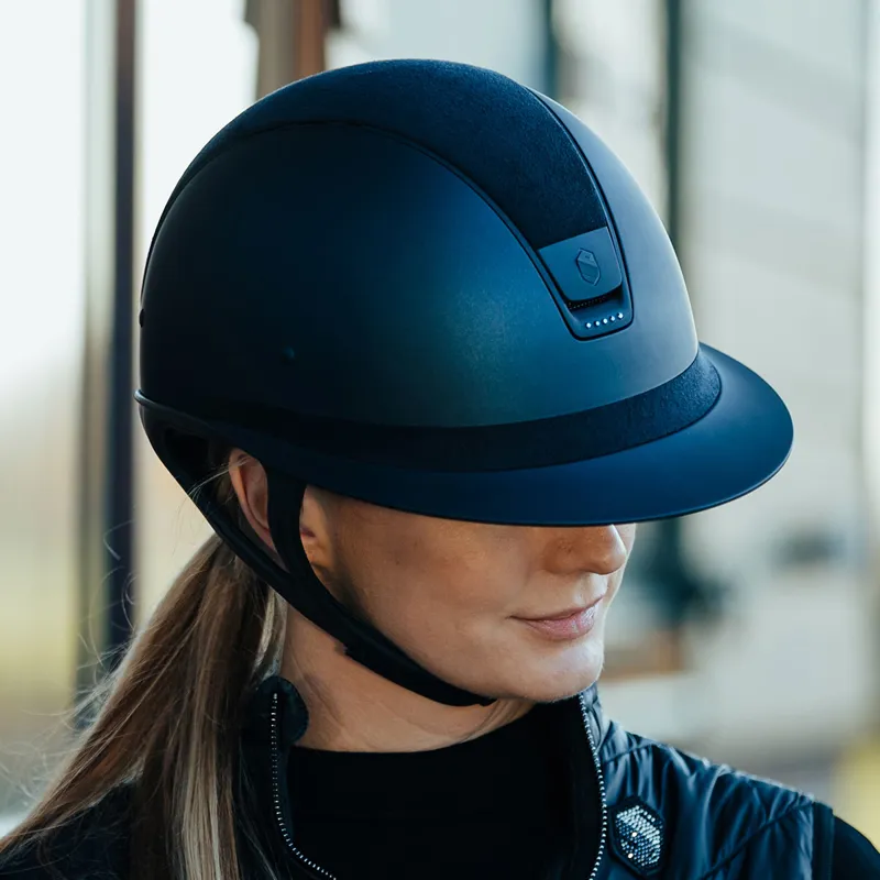 Samshield Miss Shield Limited Edition Riding Hat - Navy/Matt Blue-7