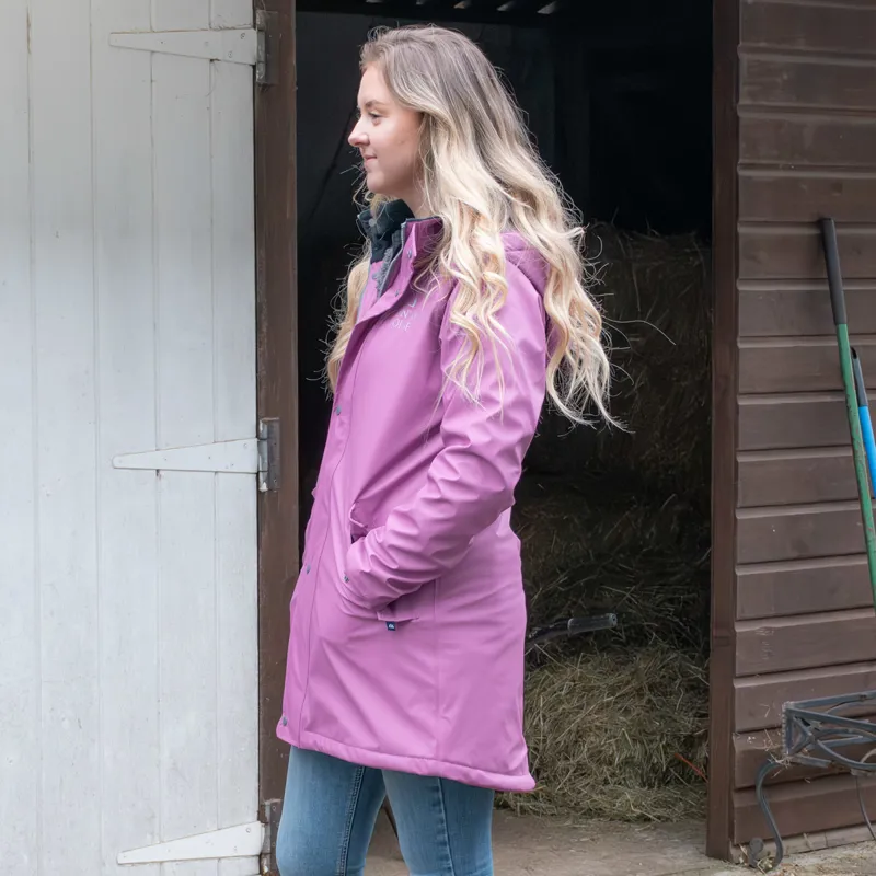 Mountain Horse Spirit Ladies Long Waterproof Jacket - Mauve Pink-2