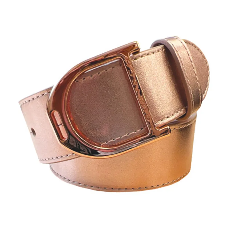 Rose gold leather belt hotsell