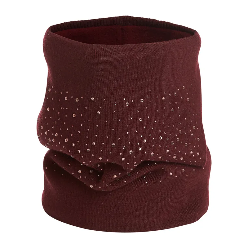 Schockemohle Crystal Style Tube Scarf - Burgundy