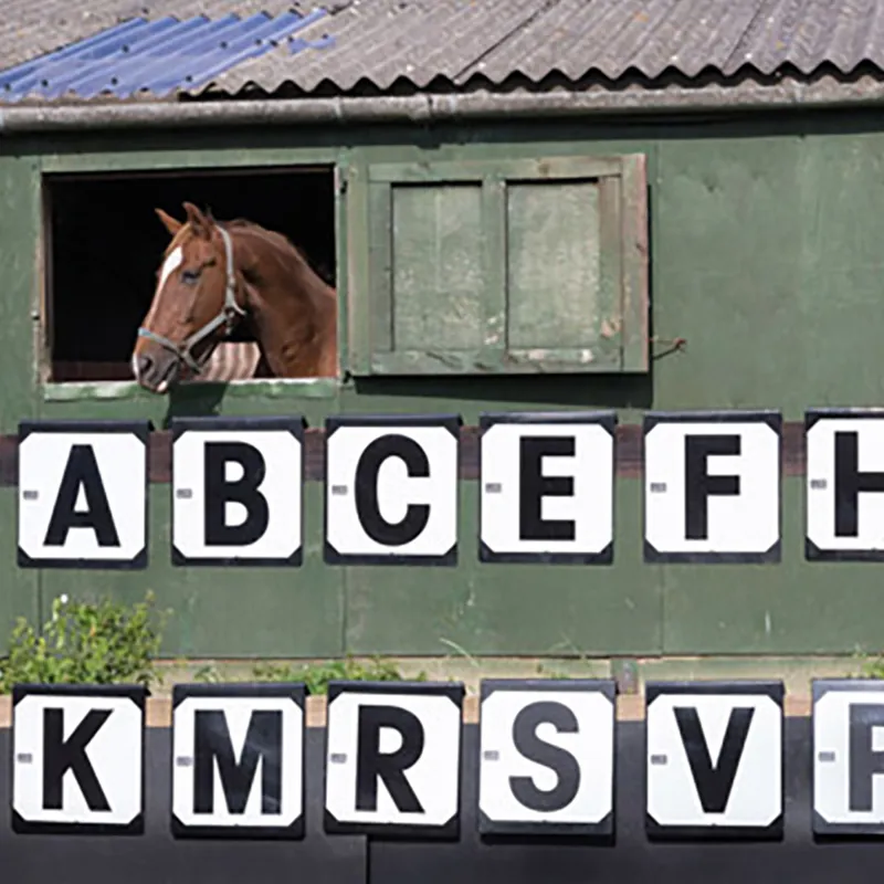 Stubbs Hook-on Dressage Markers - Set of 8 Letters/ABCEFHKM-2