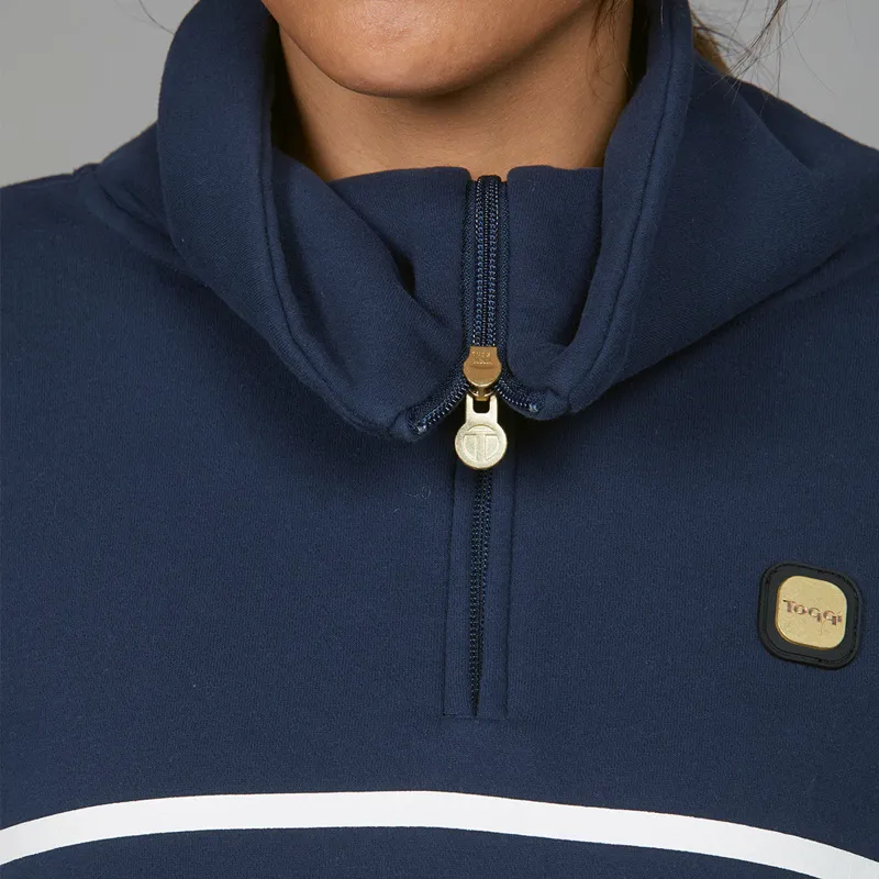 Toggi Barker Ladies Quarter Zip Sweatshirt - Navy/White-7