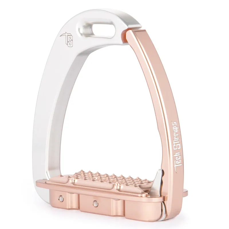 Tech Venice Children Safety Stirrups - Silver/Rose Gold