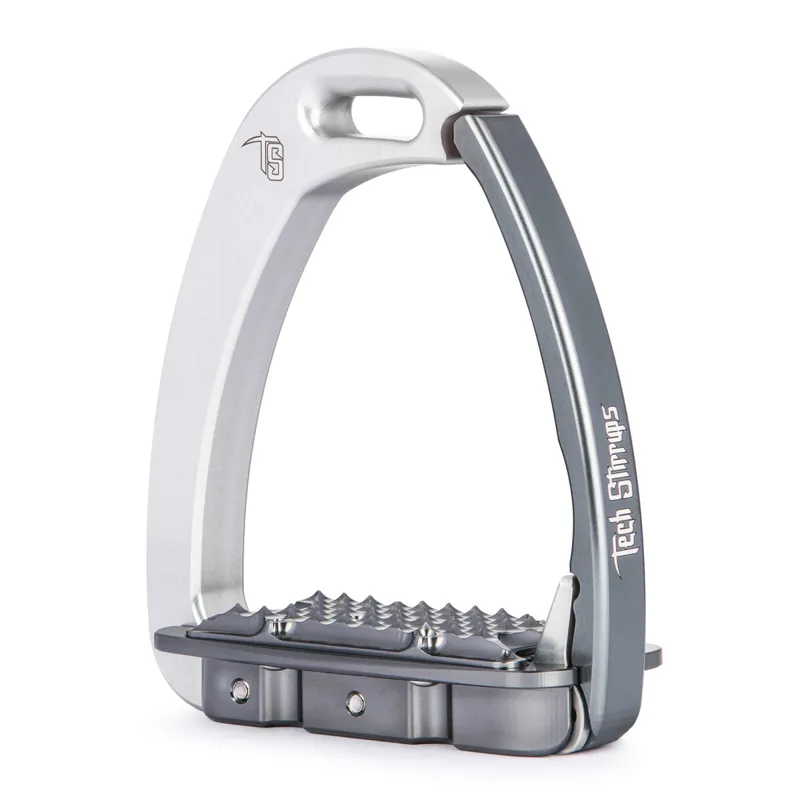 Tech Venice Children Safety Stirrups - Silver/Titanium