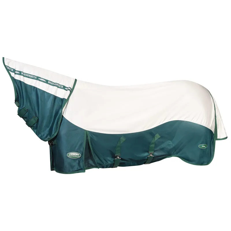 WeatherBeeta Green-Tec Airflow Combo Neck Fly Rug - White/Dragonfly-2