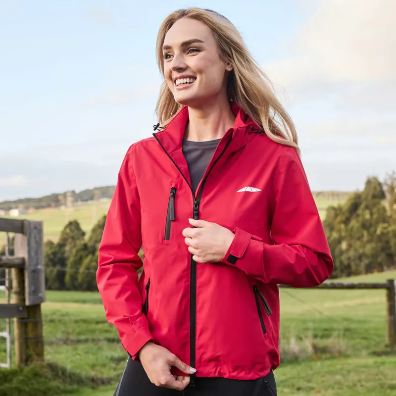 WeatherBeeta Jackson Ladies Waterproof Jacket - Bittersweet Red